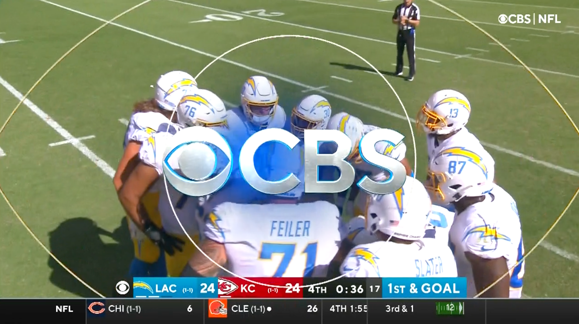 what nfl game is on cbs right now